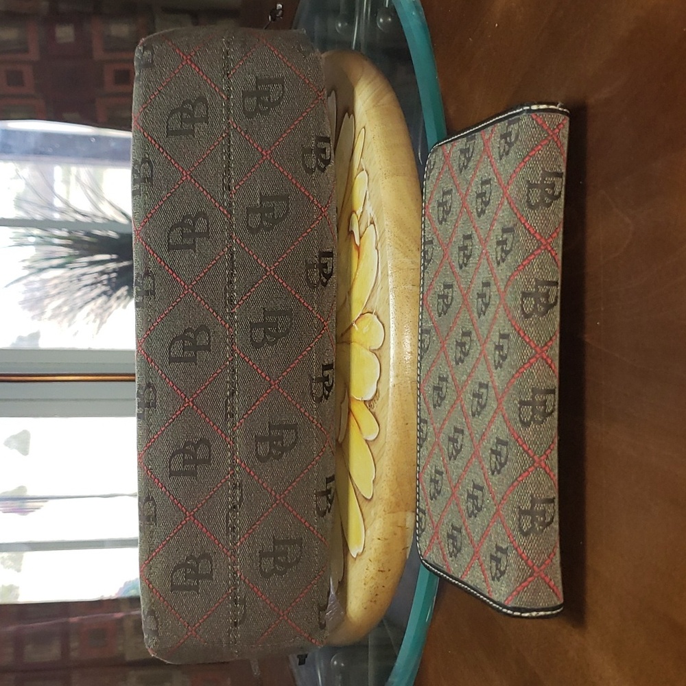 💘🖤💘 2 PC DOONEY & BOURKE SIGNATURE MONOGRAM CANVAS LEATHER PURSE WALLET SET - Picture 10 of 16